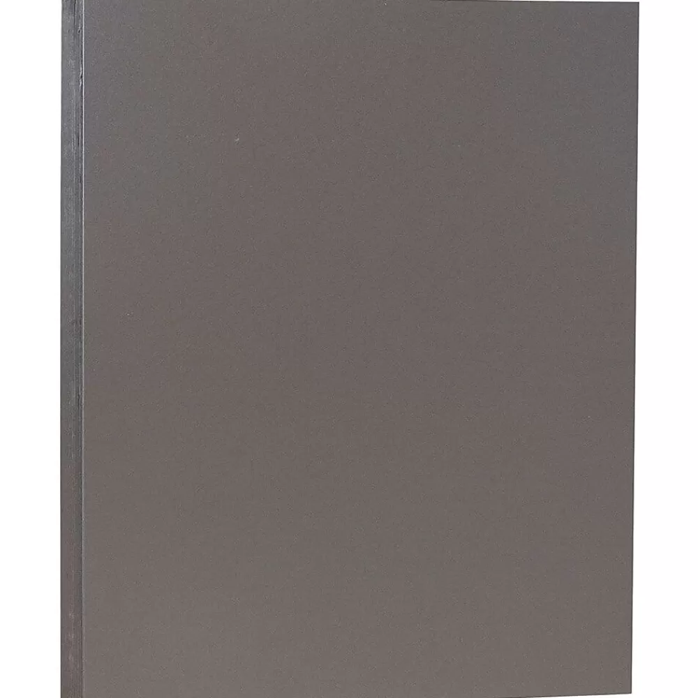 JAM Paper 80 lb. Cardstock Paper, 8.5" x 11", Dark Gray, 50 Sheets/Pack (26396471) Clearance