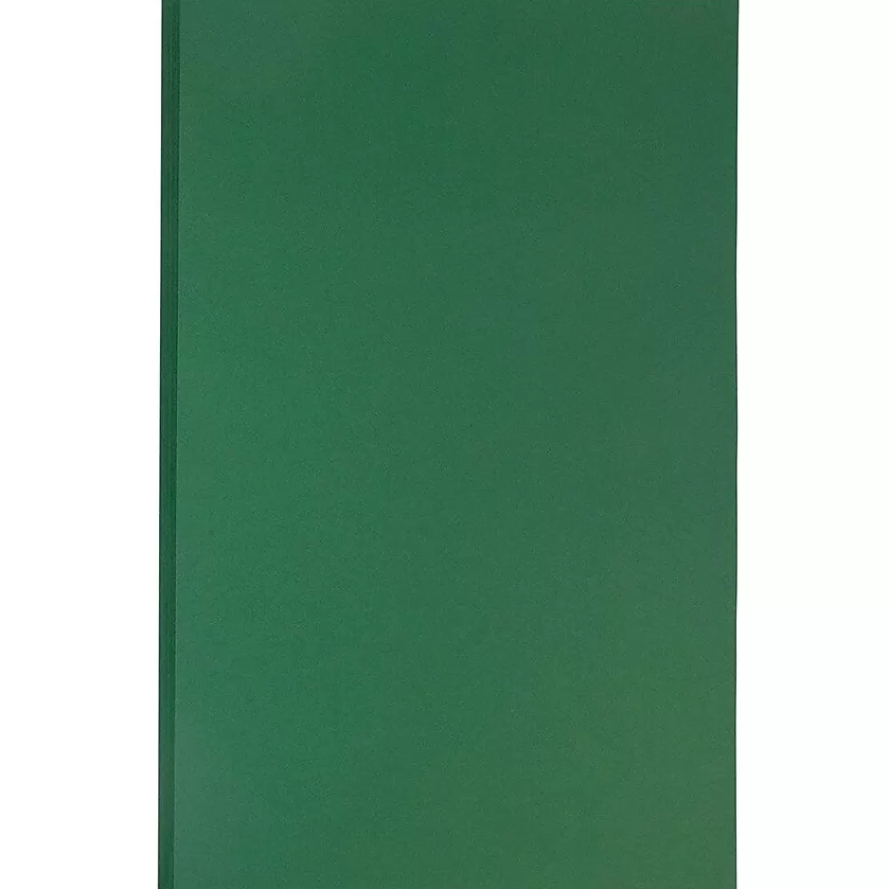 JAM Paper 80 lb. Cardstock Paper, 8.5" x 14", Dark Green, 50 Sheets/Pack (64429556) Clearance