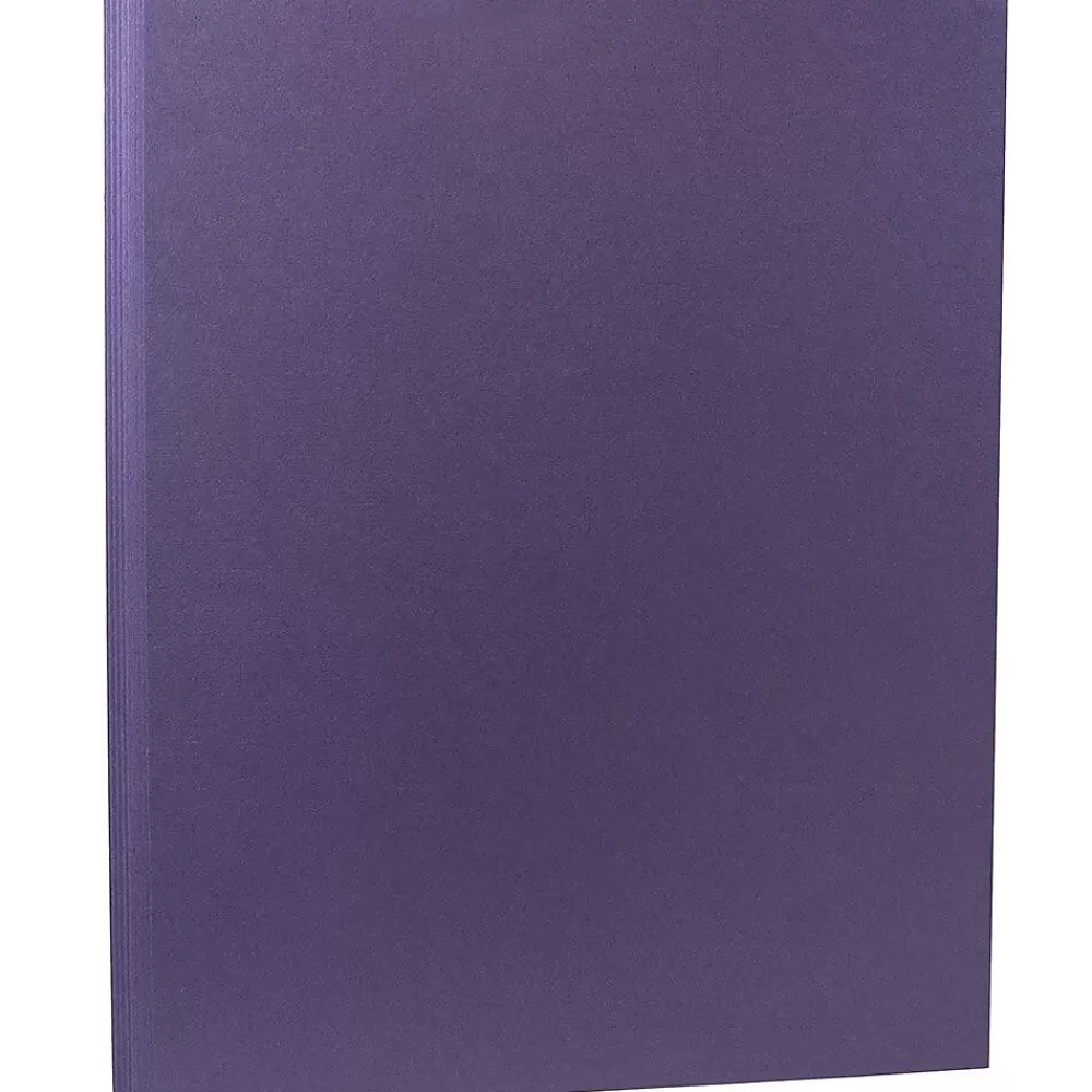 JAM Paper 80 lb. Cardstock Paper, 8.5" x 11", Dark Purple, 50 Sheets/Pack (364412786) Online