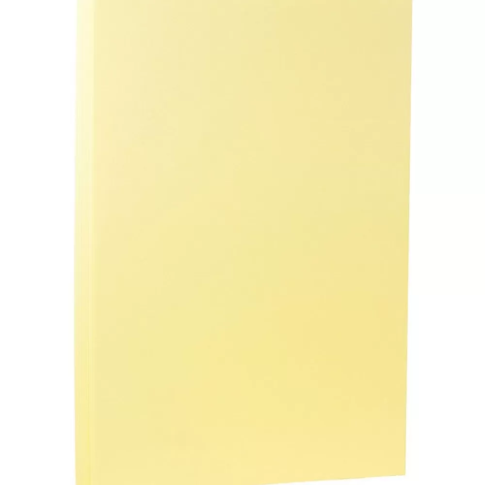 JAM Paper 80 lb. Cardstock Paper, 8.5" x 14", Light Yellow, 50 Sheets/Pack (16729341) Clearance