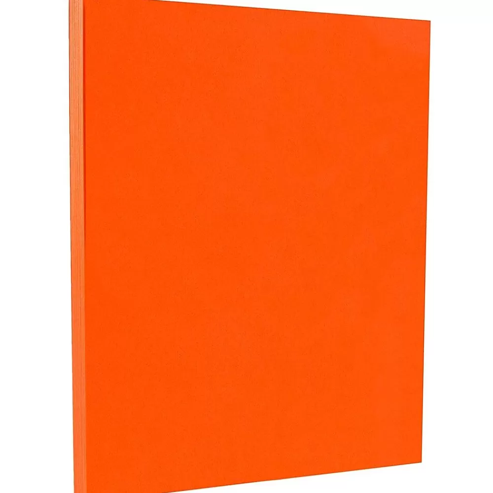 JAM Paper 65 lb. Cardstock Paper, 8.5" x 11", Orange, 50 Sheets/Pack (1033879) Discount