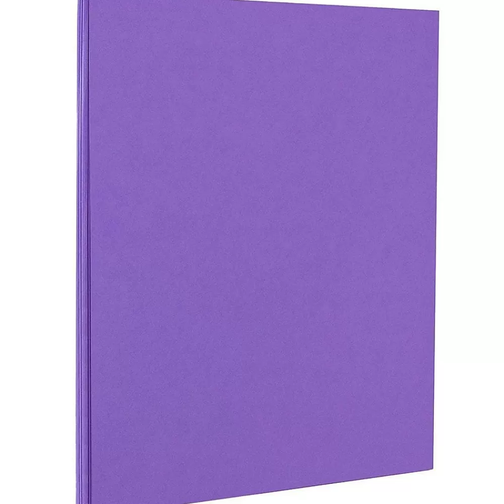 JAM Paper 65 lb. Cardstock Paper, 8.5" x 11", Violet Purple, 50 Sheets/Pack (102426) Store