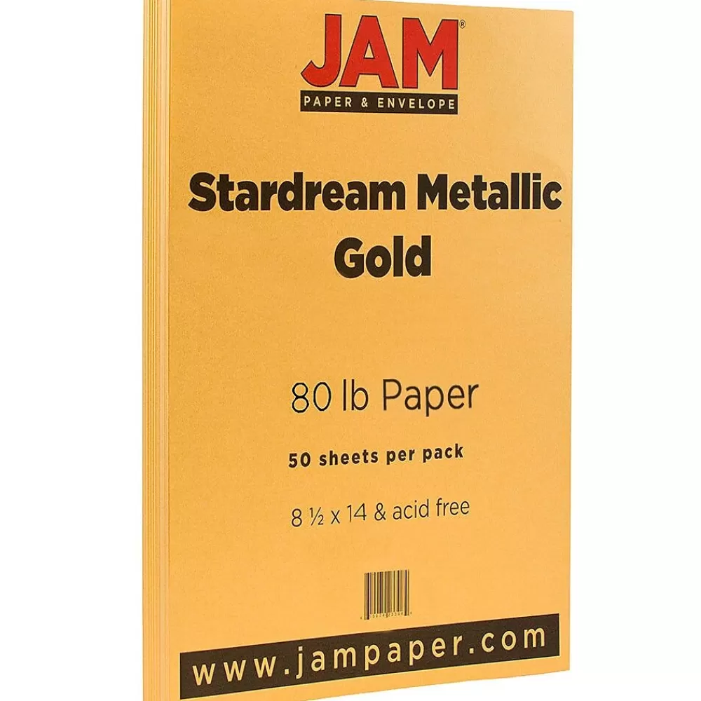 JAM Paper 80 lb. Paper, 8.5" x 14", Gold, 50 Sheets/Pack (17326988) Shop