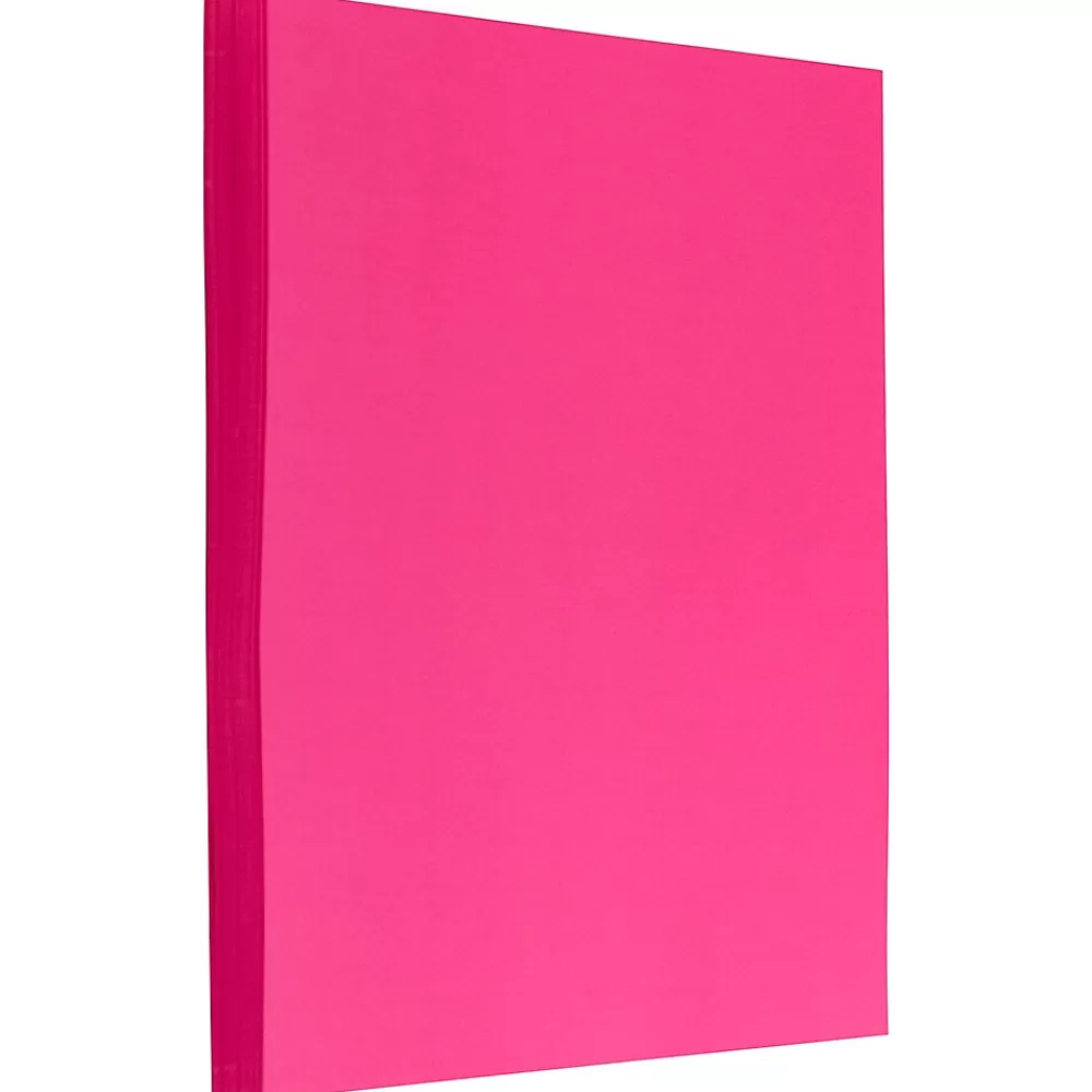 JAM Paper 8.5" x 11" Multipurpose, 24 lbs., Ultra Fuchsia Pink, 100 Sheets/Pack (184931) Hot