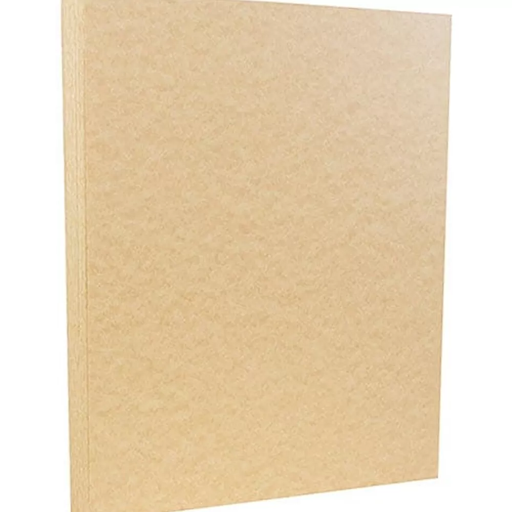 JAM Paper 8.5" x 11" Parchment Cardstock, 65lb, Brown, 100/pack (96700100G) Online