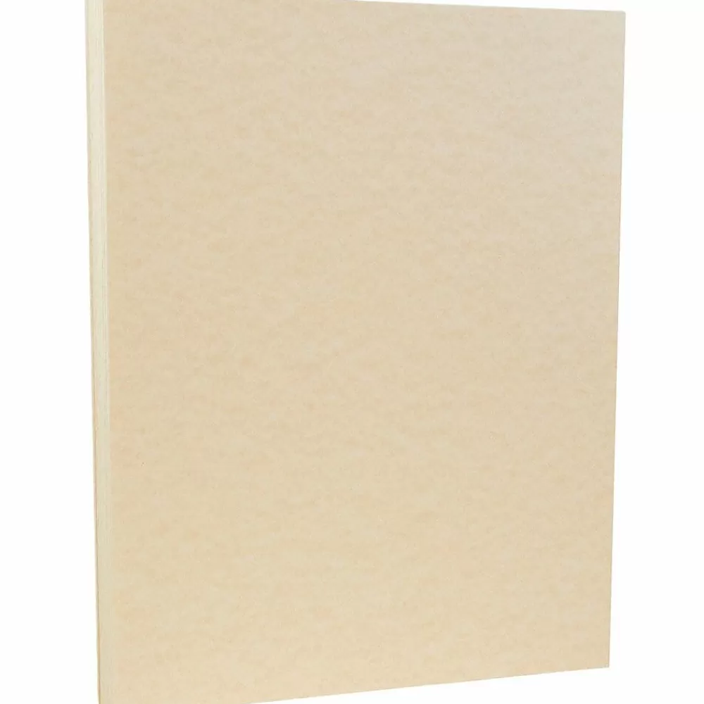 JAM Paper 8.5" x 11" Parchment Cardstock, 65lb, Natural, 100/pack (171116G) Best