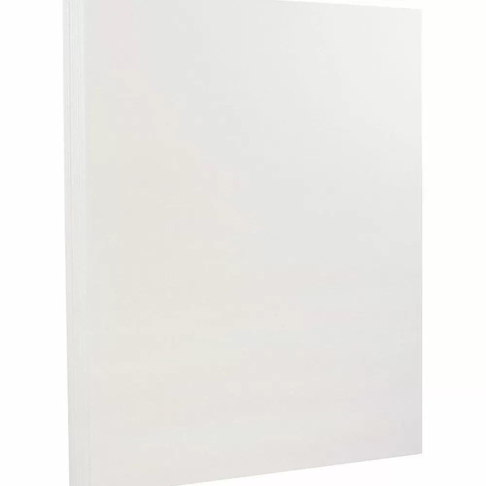 JAM Paper 8.5" x 11" Strathmore Cardstock, 88lb, Bright White Linen, 100/pack (144000G) Cheap