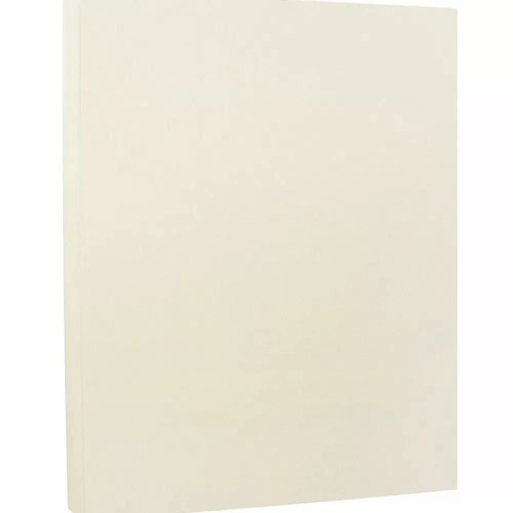 JAM Paper 8.5" x 11" Strathmore Cardstock, 88lb, Ivory Wove, 100/pack (301125G) Discount