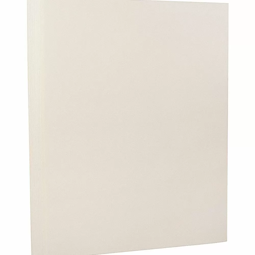 JAM Paper 8.5" x 11" Strathmore Cardstock, 88lb, Natural White Wove, 100/pack (301115G) New