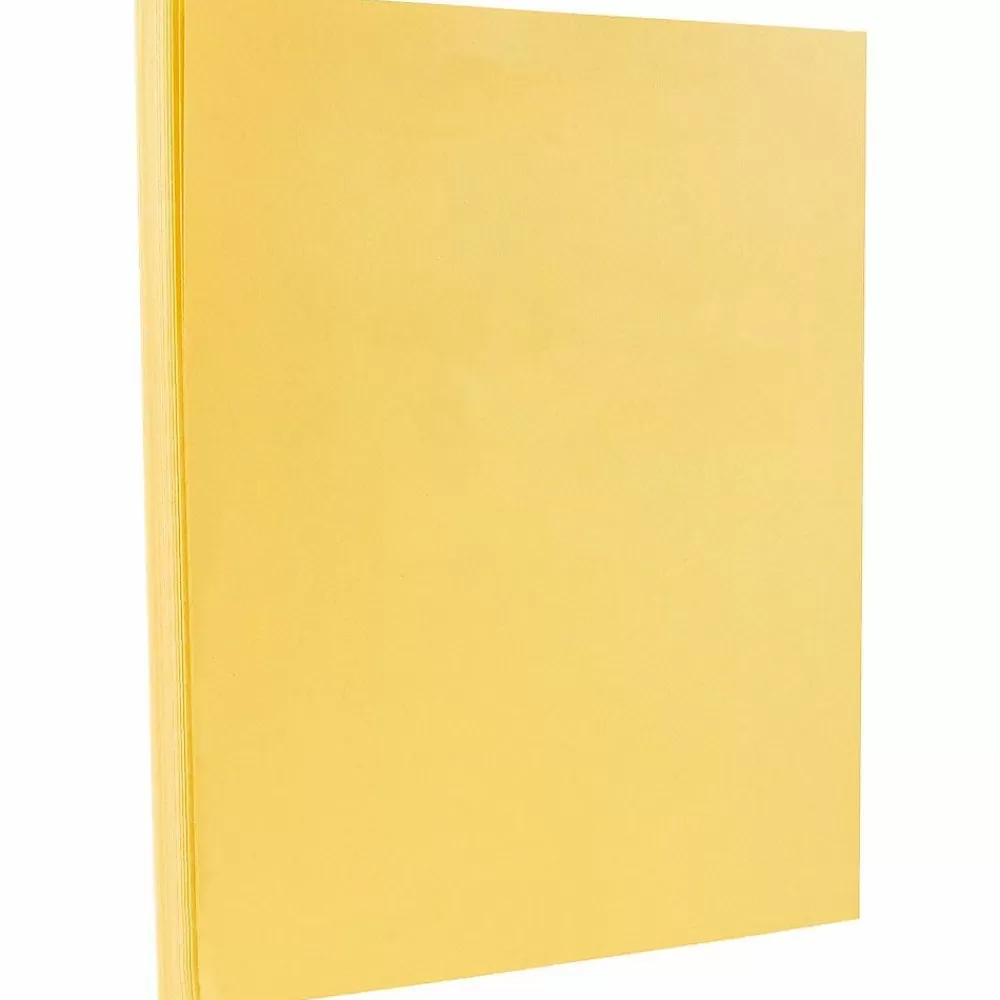 JAM Paper 8.5" x 11" Vellum Bristol Cardstock, 67lb, Light Orange, 100/pack (169821G) Hot