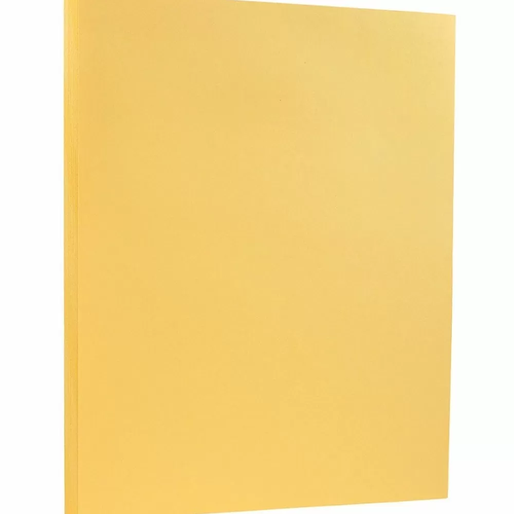 JAM Paper 8.5" x 11" Vellum Bristol Index Cardstock, 100lb, Buff, 100/pack (169854G) Hot