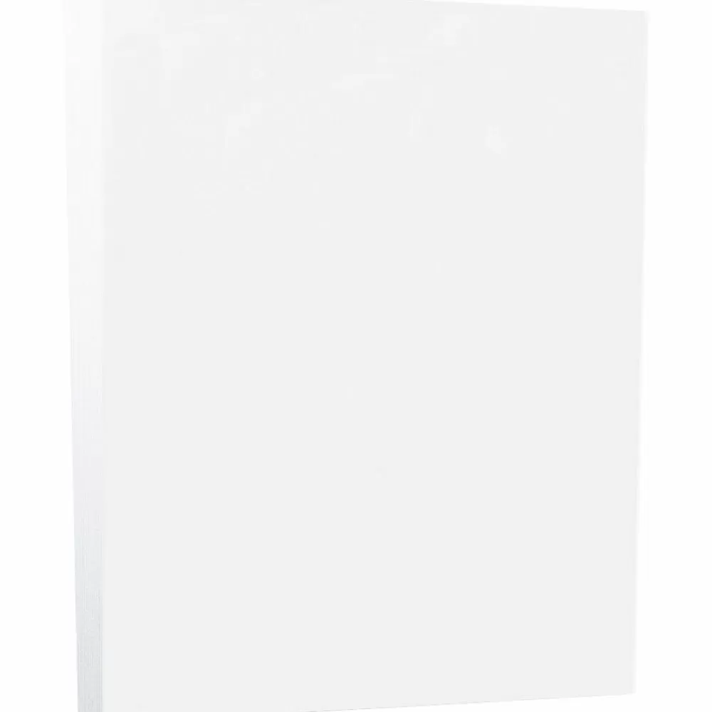 JAM Paper 8.5" x 11" Vellum Bristol Index Cardstock, 110lb, White, 250/pack (169855B) New