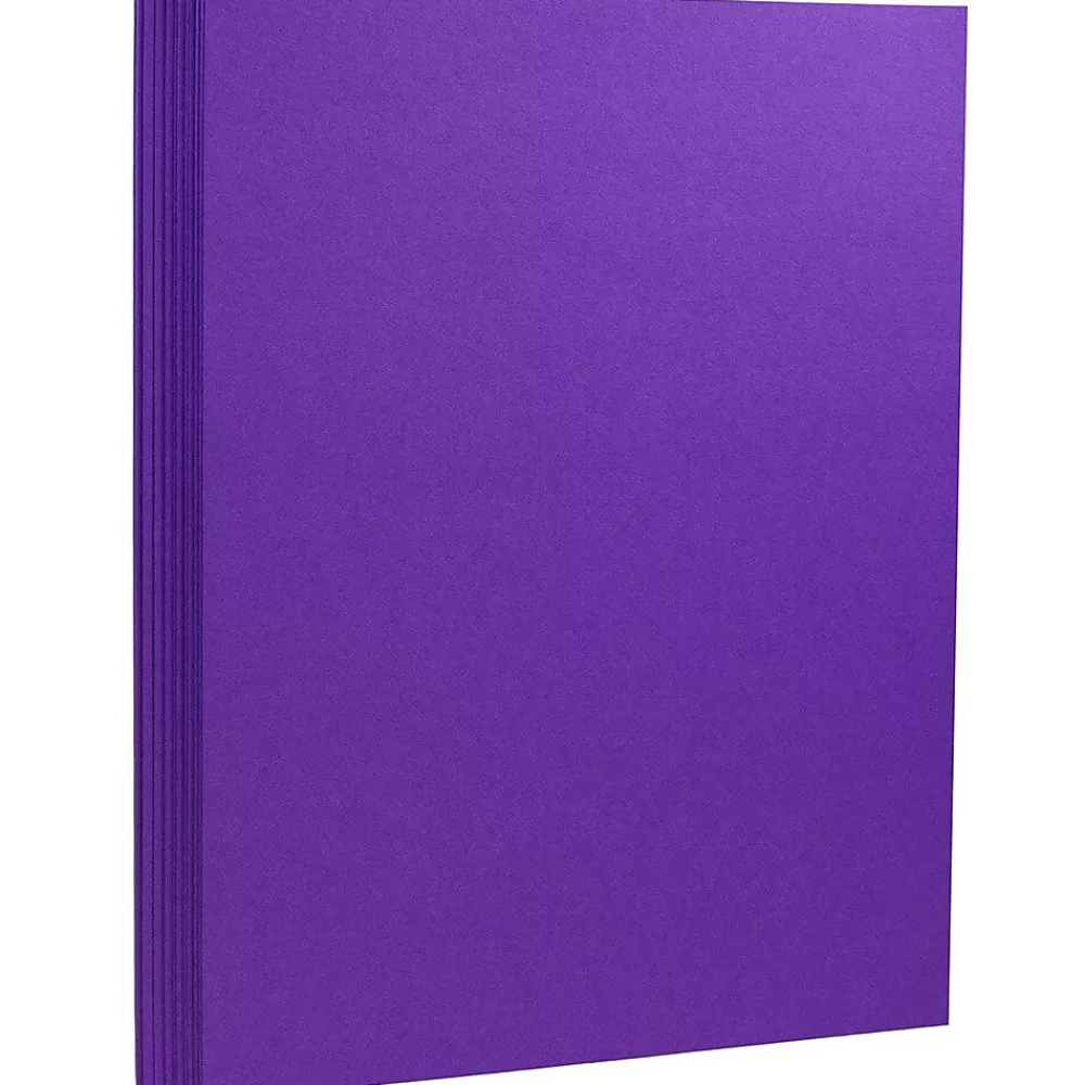 JAM Paper Extra Heavyweight 130 lb. Cardstock Paper, 8.5" x 11", Electric Violet Purple, 25 Sheets/Pack (296331628) Discount