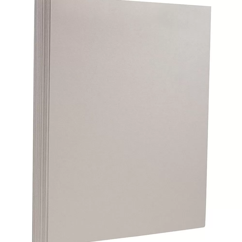 JAM Paper Extra Heavyweight 130 lb. Cardstock Paper, 8.5" x 11", Light Gray, 25 Sheets/Pack (296631632) Store