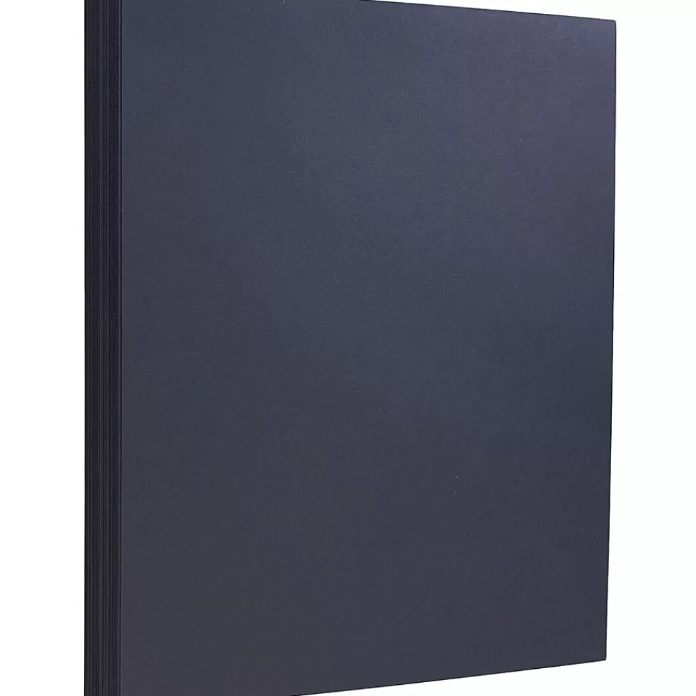 JAM Paper Extra Heavyweight 130 lb. Cardstock Paper, 8.5" x 11", Navy Blue, 25 Sheets/Pack (296131627) New