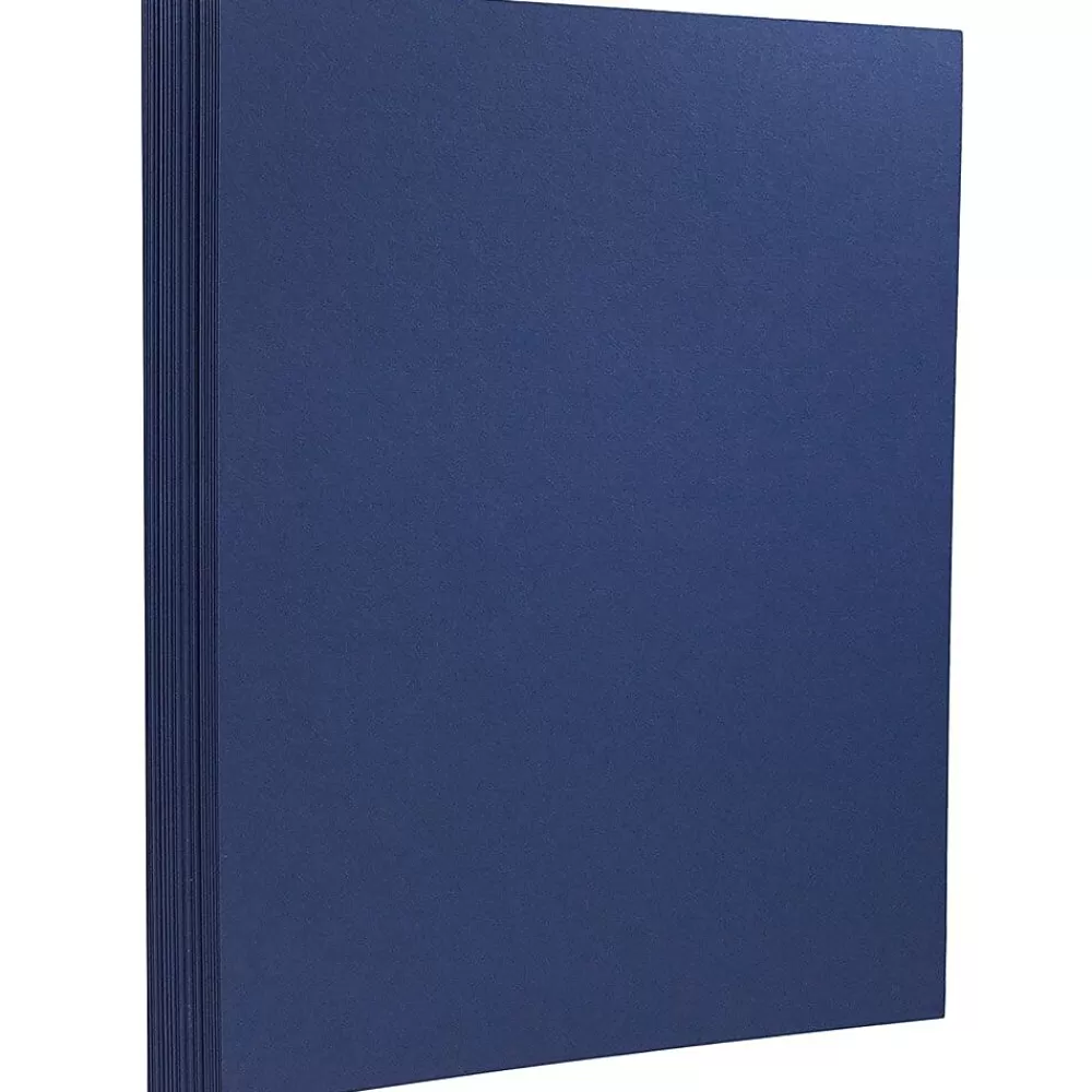 JAM Paper Extra Heavyweight 130 lb. Cardstock Paper, 8.5" x 11", Presidential Blue, 25 Sheets/Pack (296131626) Shop
