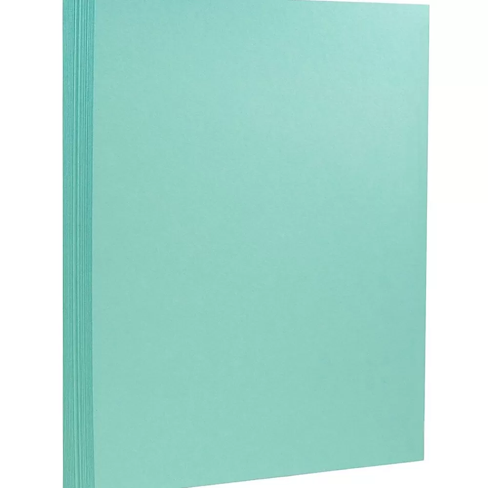 JAM Paper Extra Heavyweight 130 lb. Cardstock Paper, 8.5" x 11", Turquoise, 25 Sheets/Pack (296131624) Sale