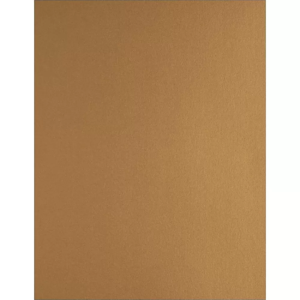 JAM Paper Foil 2-Sided 8.5" x 11" Color Multipurpose Paper, 24 lbs. Gold, 50 Sheets/Ream (1683736) Fashion