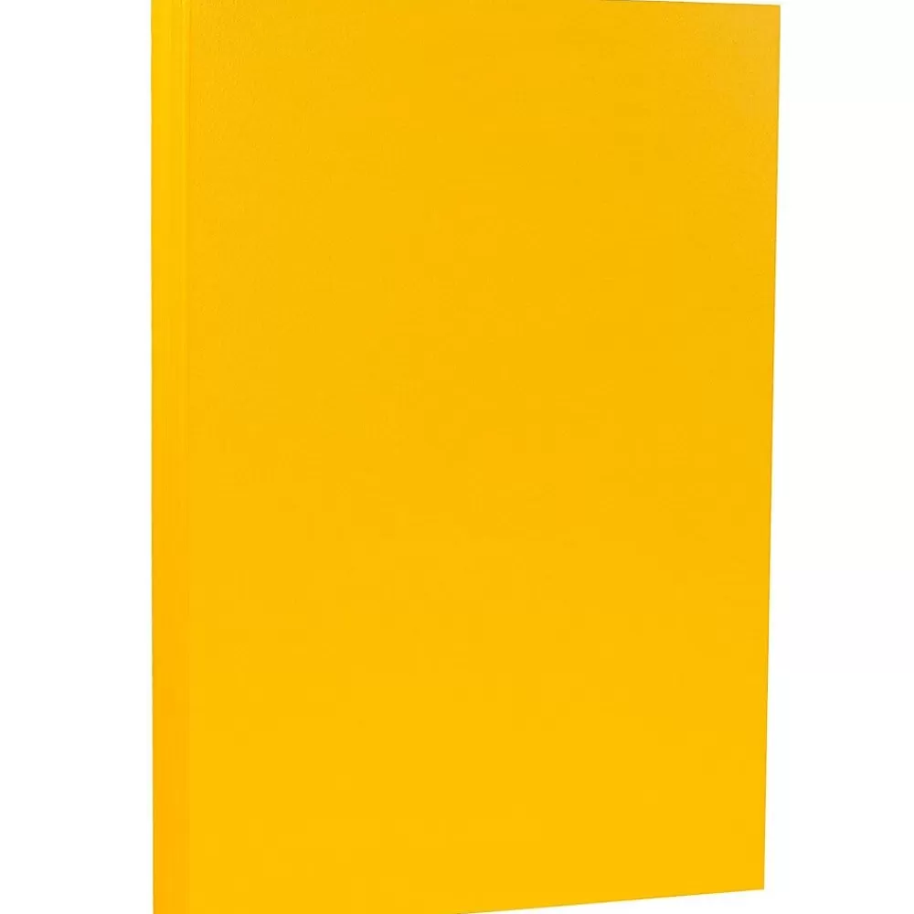 JAM Paper Matte Colored 8.5" x 14" Copy Paper, 28 lbs., Sunflower Yellow, 50 Sheets/Pack (16729346) Cheap