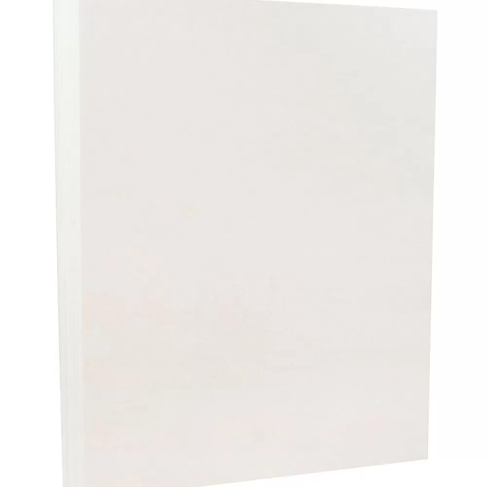 JAM Paper Parchment 65 lb. Cardstock Paper, 8.5" x 11", White, 250 Sheets/Ream (171114B) New