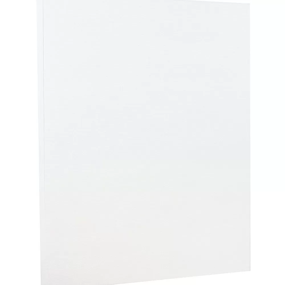 JAM Paper Strathmore 80 lb. Cardstock Paper, 8.5" x 11", Bright White, 50 Sheets/Pack (301005) Clearance