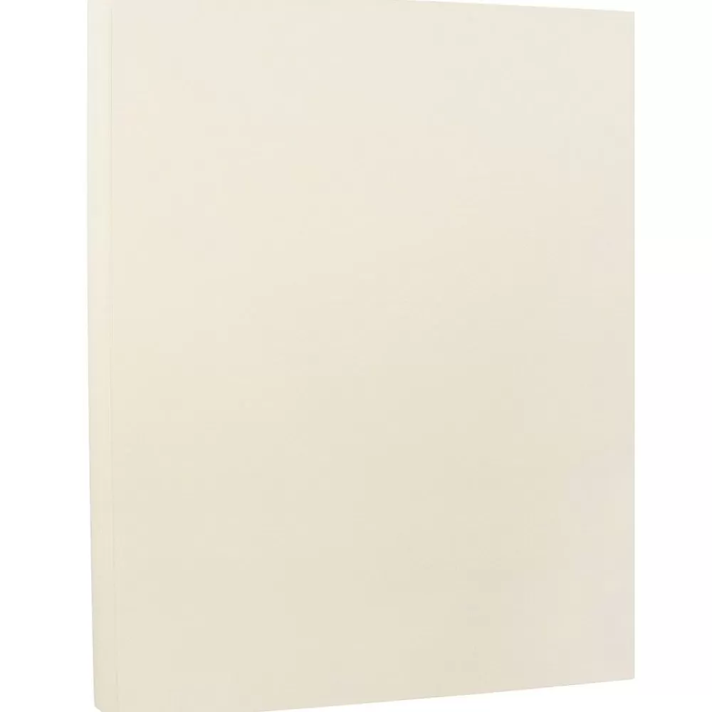 JAM Paper Strathmore 80 lb. Cardstock Paper, 8.5" x 11", Ivory, 50 Sheets/Pack (301125) Clearance