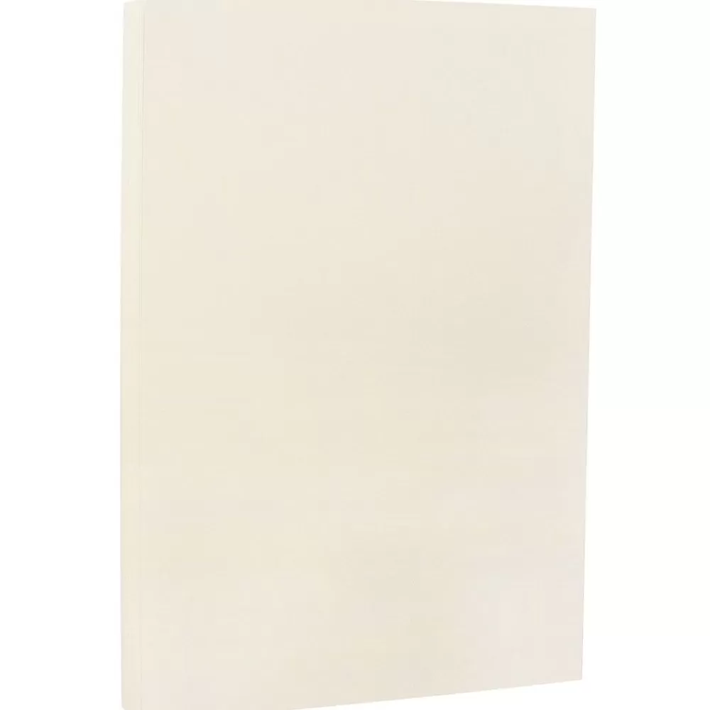 JAM Paper Strathmore 80 lb. Cardstock Paper, 8.5" x 14", Ivory White Wove, 50 Sheets/Pack (17428906) Hot