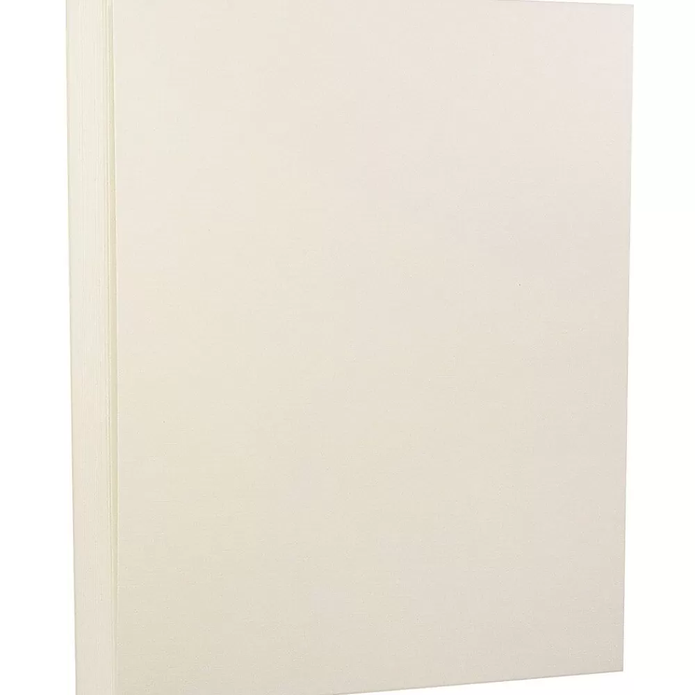 JAM Paper Strathmore 80 lb. Cardstock Paper, 8.5" x 11", Natural White, 50 Sheets/Pack (144010) Clearance