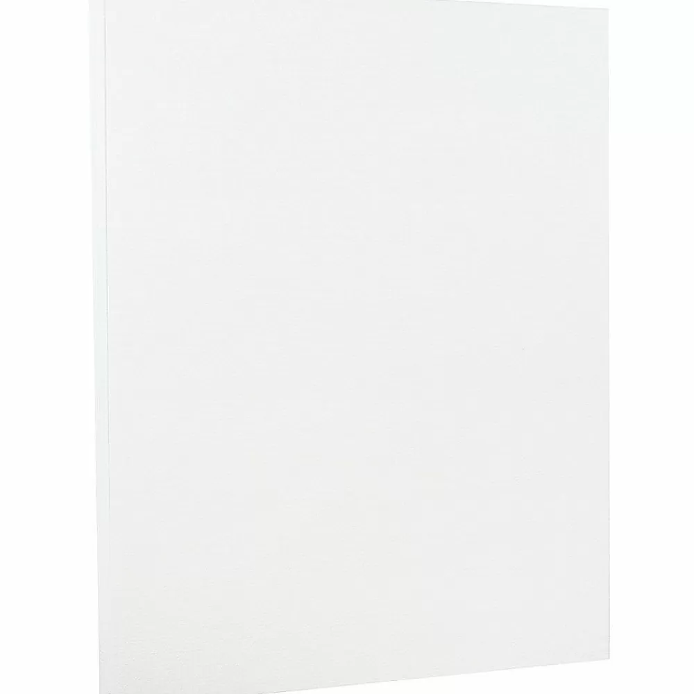 JAM Paper Strathmore Cardstock, 88lb, Bright White Laid, 100/pack (301005G) Fashion