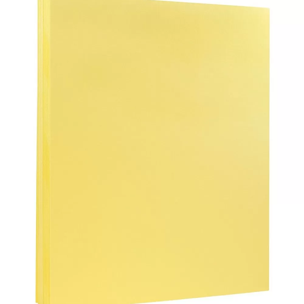 JAM Paper Vellum Bristol 67 lb. Cardstock Paper, 8.5" x 11", Canary Yellow, 50 Sheets/Pack (169822) Best