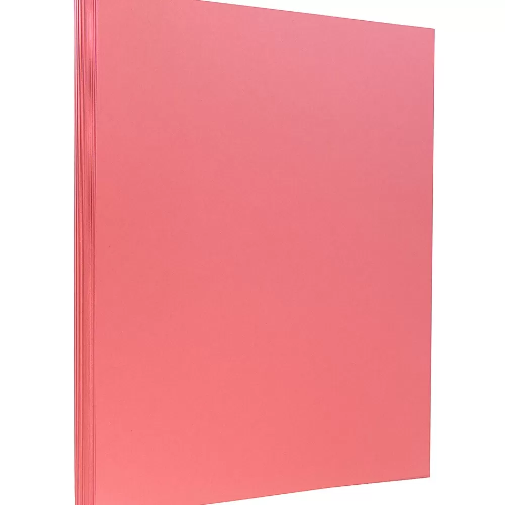 JAM Paper Vellum Bristol Cardstock Paper, 110 lbs., 8.5" x 11", Cherry Red, 50 Sheets/Pack (16932845) Hot