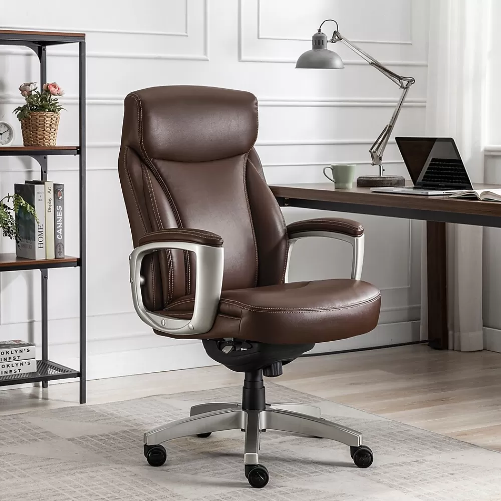 La-Z-Boy Arcadian Bonded Leather Executive Chair, (60008) Brown Cheap