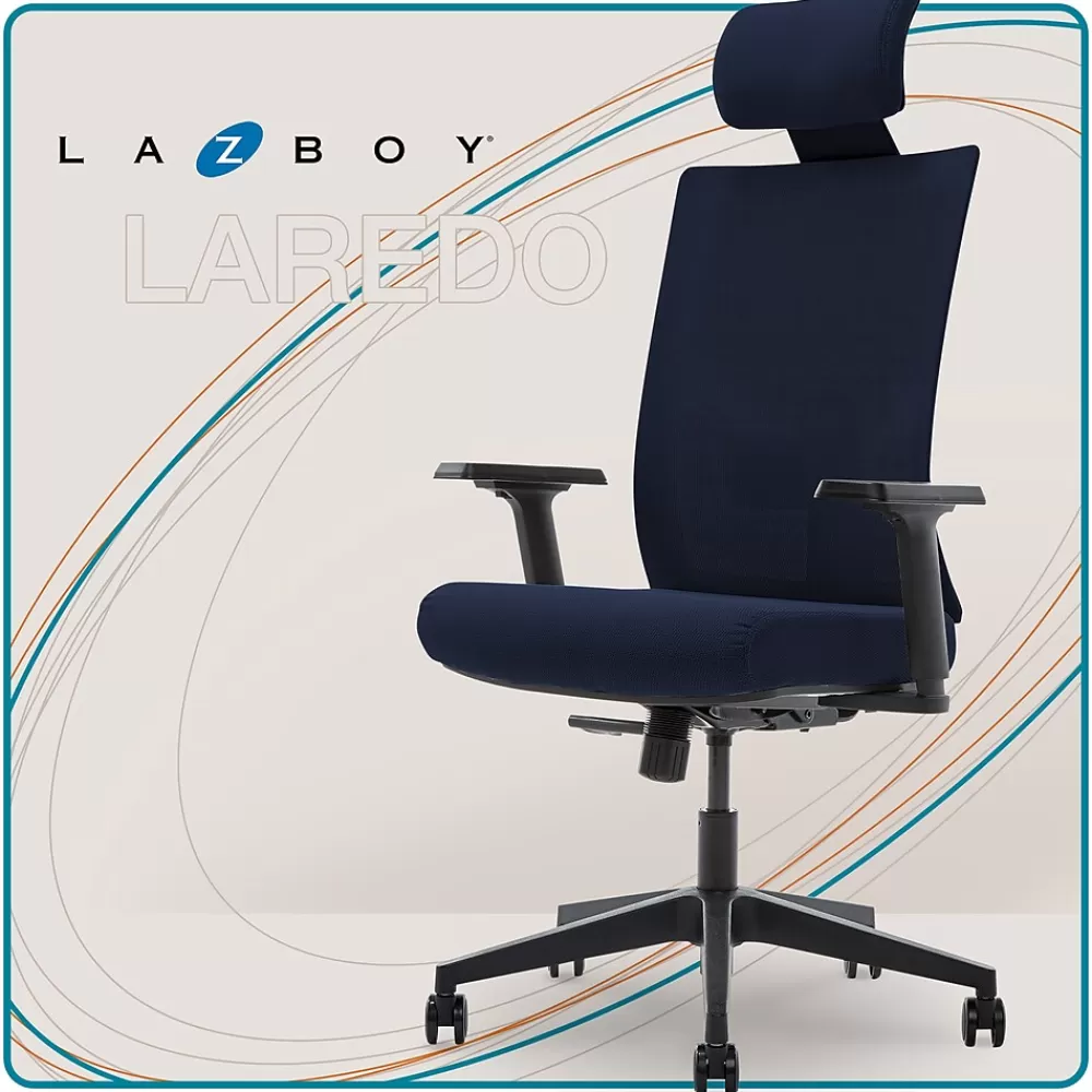 La-Z-Boy Mesh Swivel Executive Chair, Navy (51489-NVY) Sale