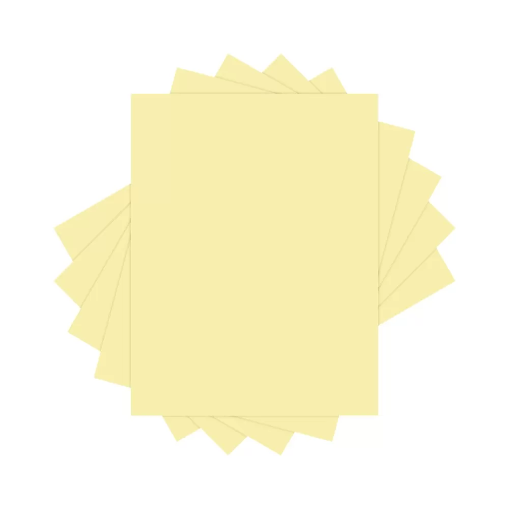Lettermark Colors 30% Recycled Colored Paper, 20 lbs., 8.5" x 11", Canary, 500 Sheets/Ream (94290) Clearance