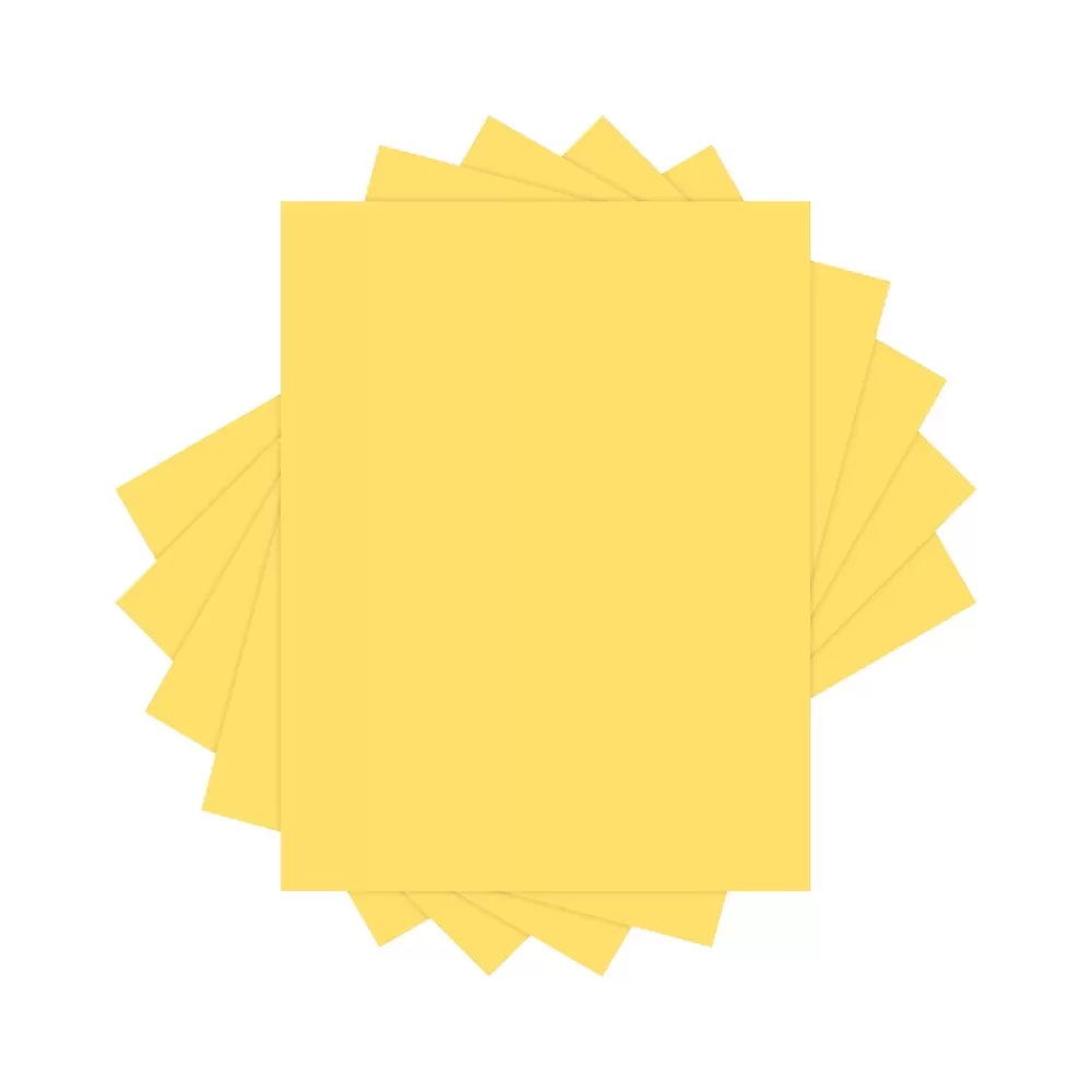 Lettermark Colors 30% Recycled Colored Paper, 20 lbs., 8.5" x 11", Goldenrod, 500 Sheets/Ream (94299) New