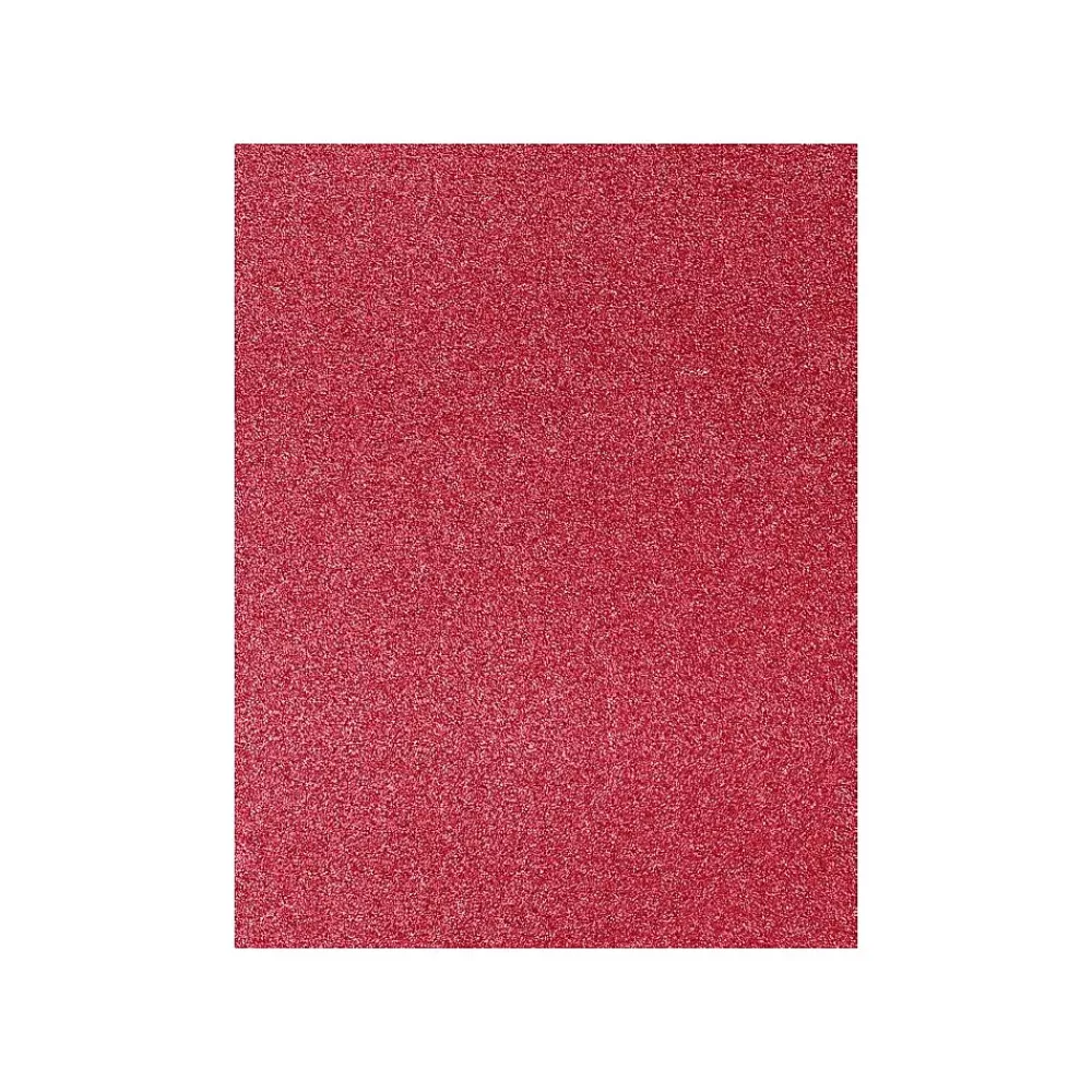 LUX 105 lb. Cardstock Paper, 8.5" x 11", Holiday Red Sparkle, 50 Sheets/Pack (81211-C-MS08-50) Best