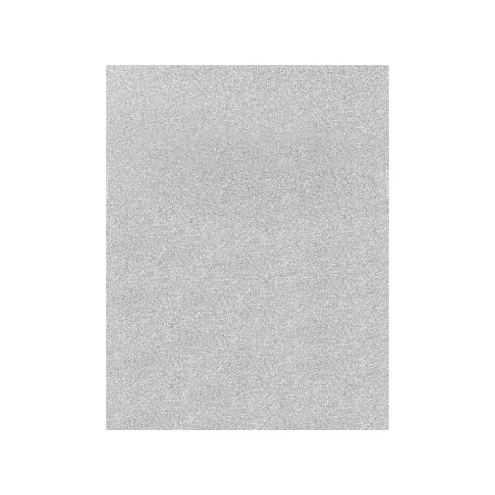 LUX 105 lb. Cardstock Paper, 8.5" x 11", Silver Sparkle, 50 Sheets/Pack (81211-C-MS01-50) Fashion