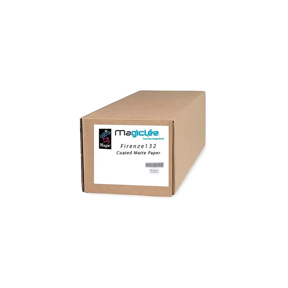 Magiclee/Magic Firenze 132 36" x 100' Coated Matte Presentation Paper, Bright White, Roll Hot