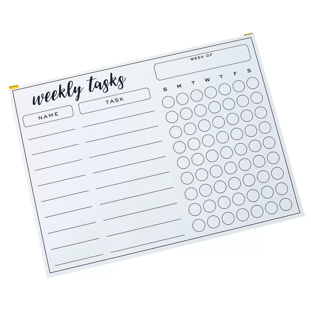 Martha Stewart 16" x 12" Dry-Erase Weekly Task Board, White (MS109A) Shop