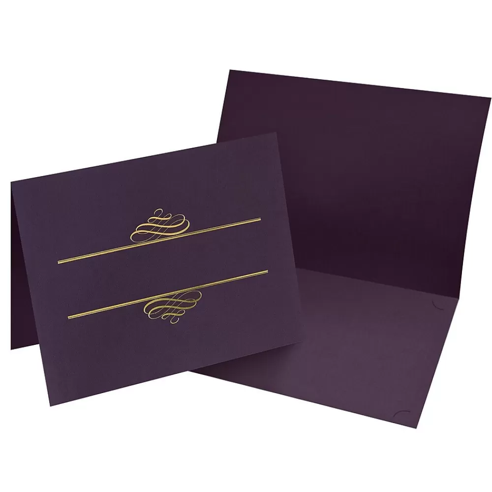 Masterpiece Studios Certificate Holders, 9.375" x 12", Plum, 5/Pack (903106) Sale