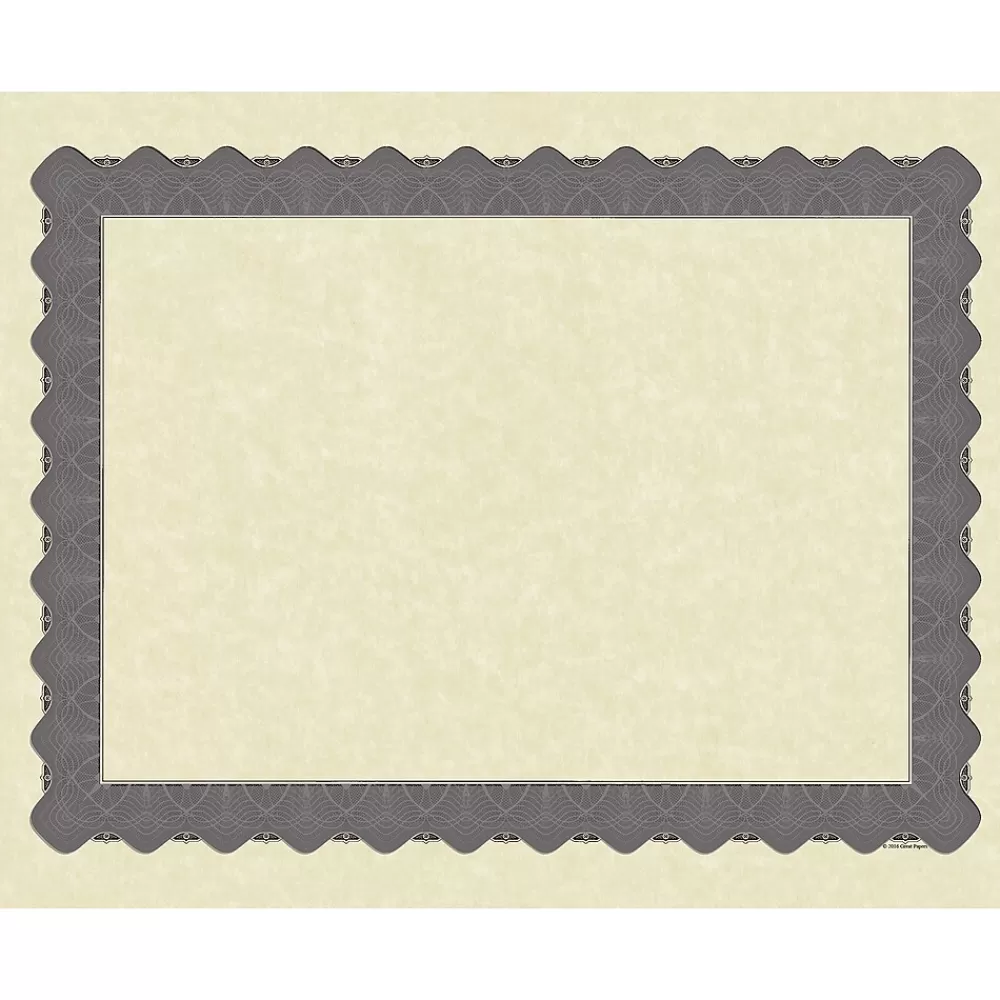 Masterpiece Studios Certificates, 8.5" x 11", Beige/Metallic Silver, 25/Pack (934325) Best