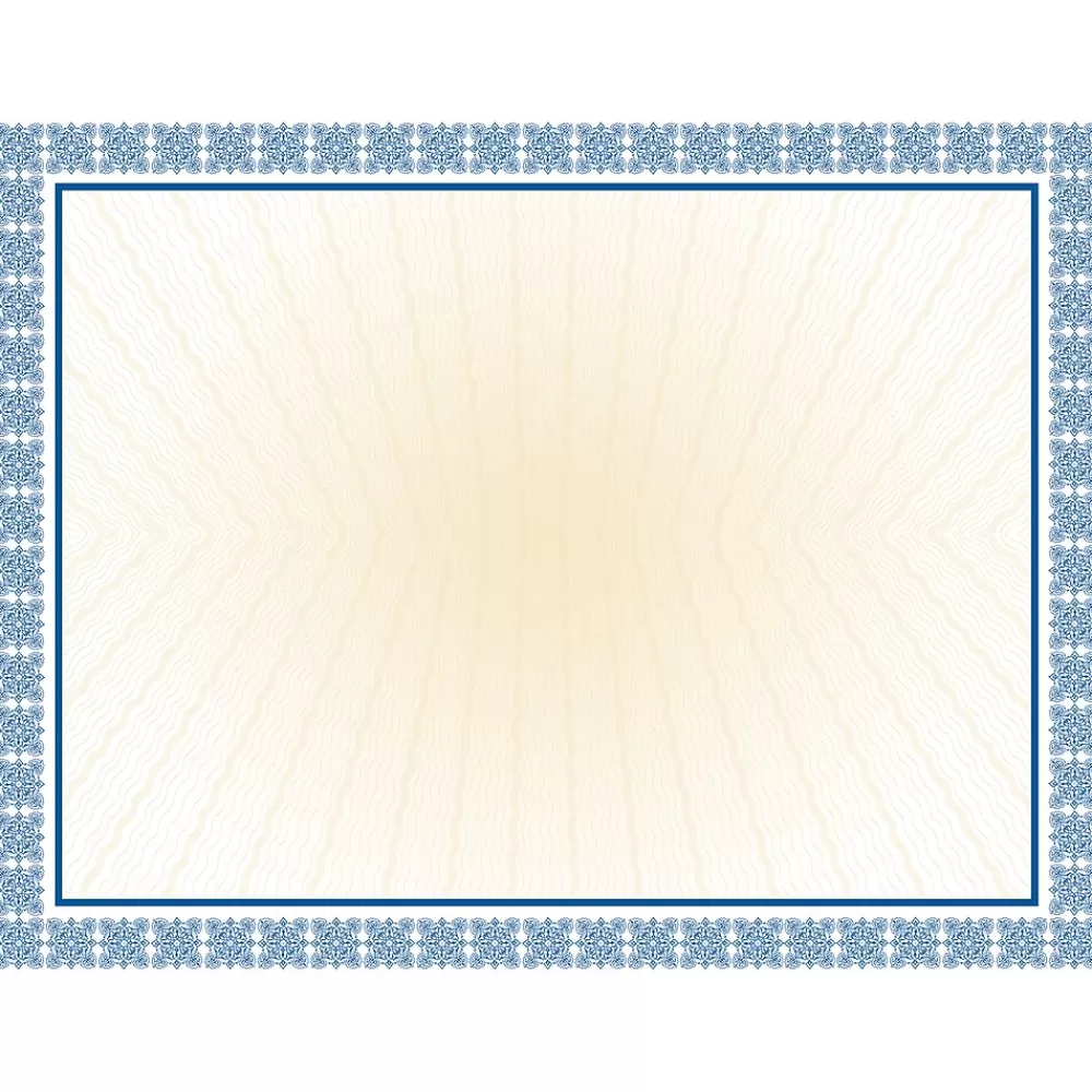 Masterpiece Studios Certificates, 8.5" x 11", Westminster Blue, 100/Pack (961032) Best Sale