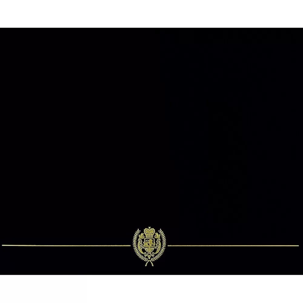 Masterpiece Studios Classic Crest Certificate Holders, 8.5" x 11", Black, 5/Pack (903117S) Online