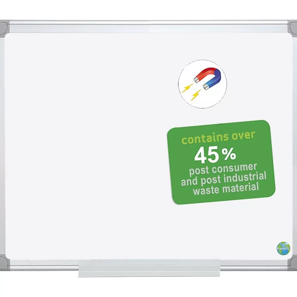 MasterVision ® Earth Magnetic Dry Erase 2'x 3' Aluminum Frame (BVCMA0307790) Clearance