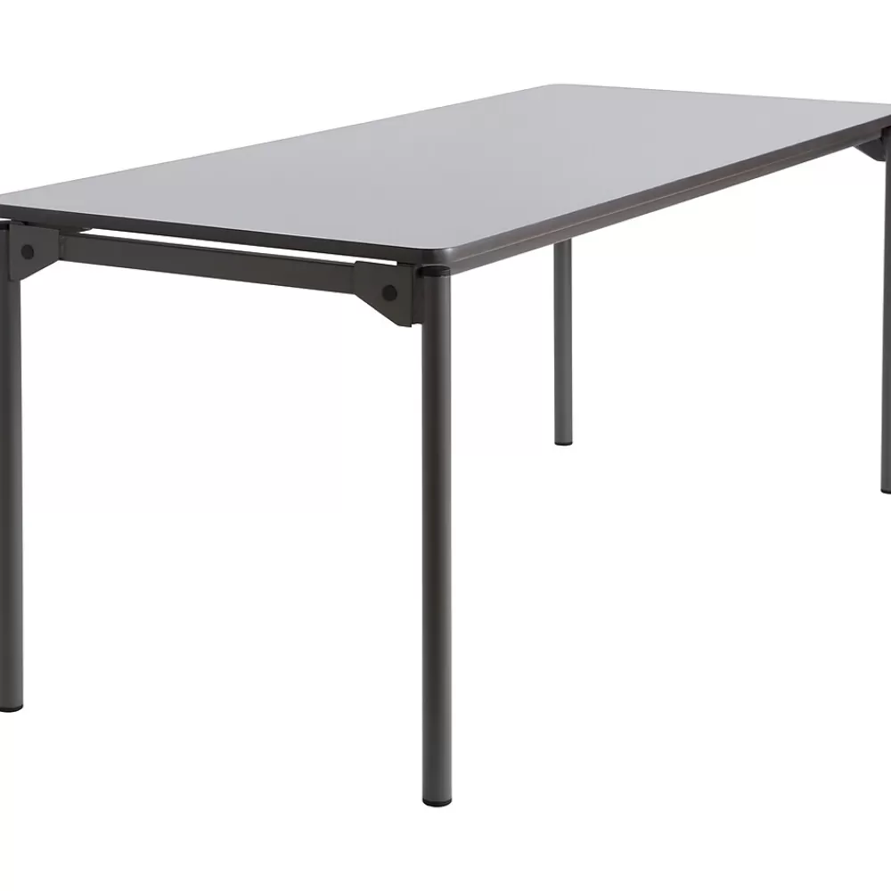 ICEBERG Maxx Legroom Wood Folding Table 30x72, Gray Shop