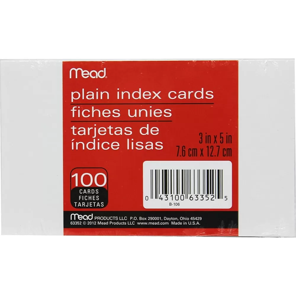 Mead Index Cards, 3" x 5", 100/Pack, 12 Packs (MEA63352-12) Hot