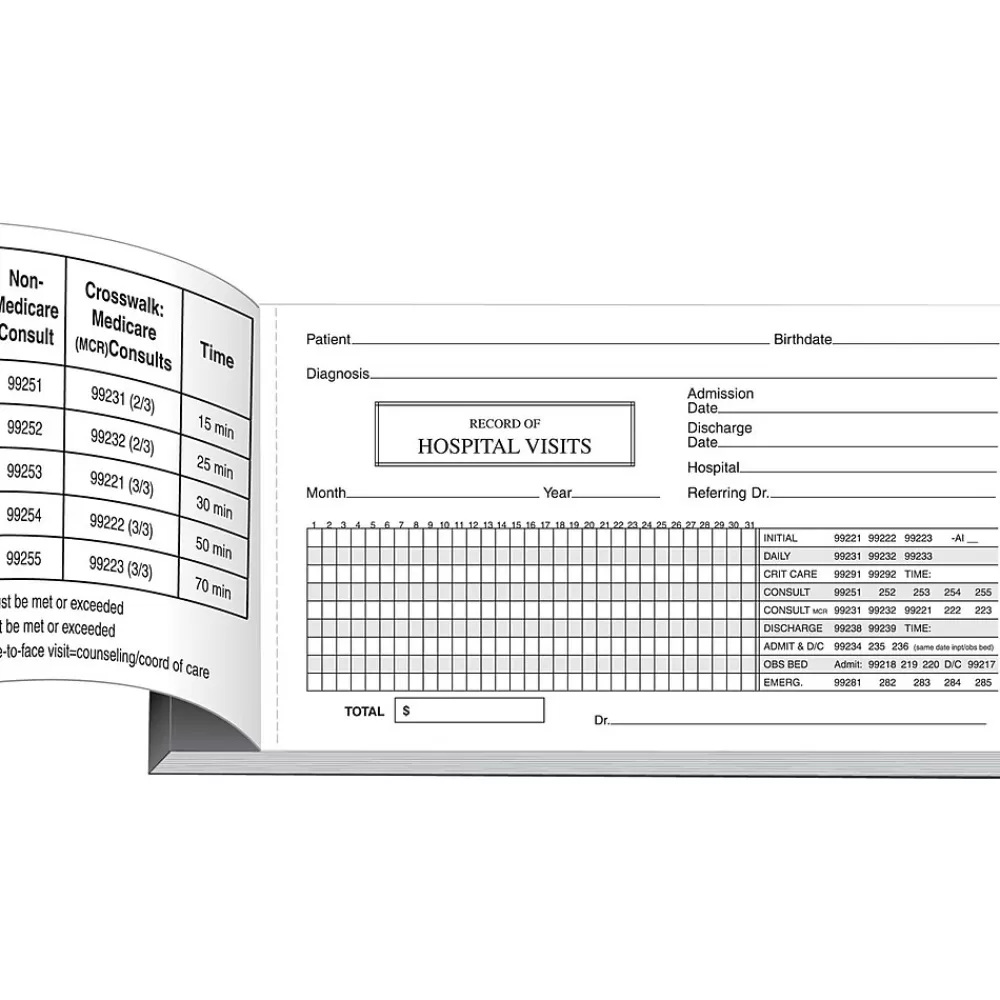 Medical Arts Press Log of Hospital Visits, Pocket-sized, 1-Part Online