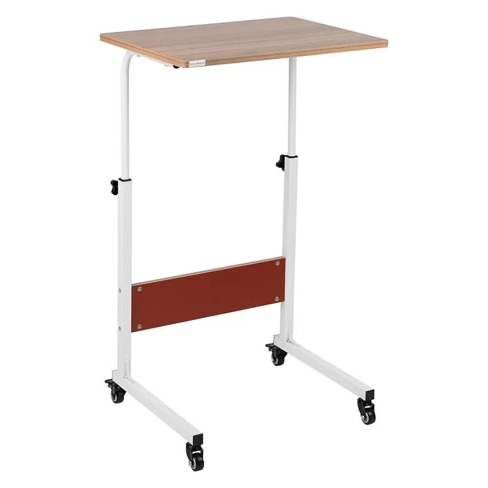 Mind Reader 21.75" Adjustable Standing Desk Laptop Stand, Brown/White (OBRJUST-BRN) Shop