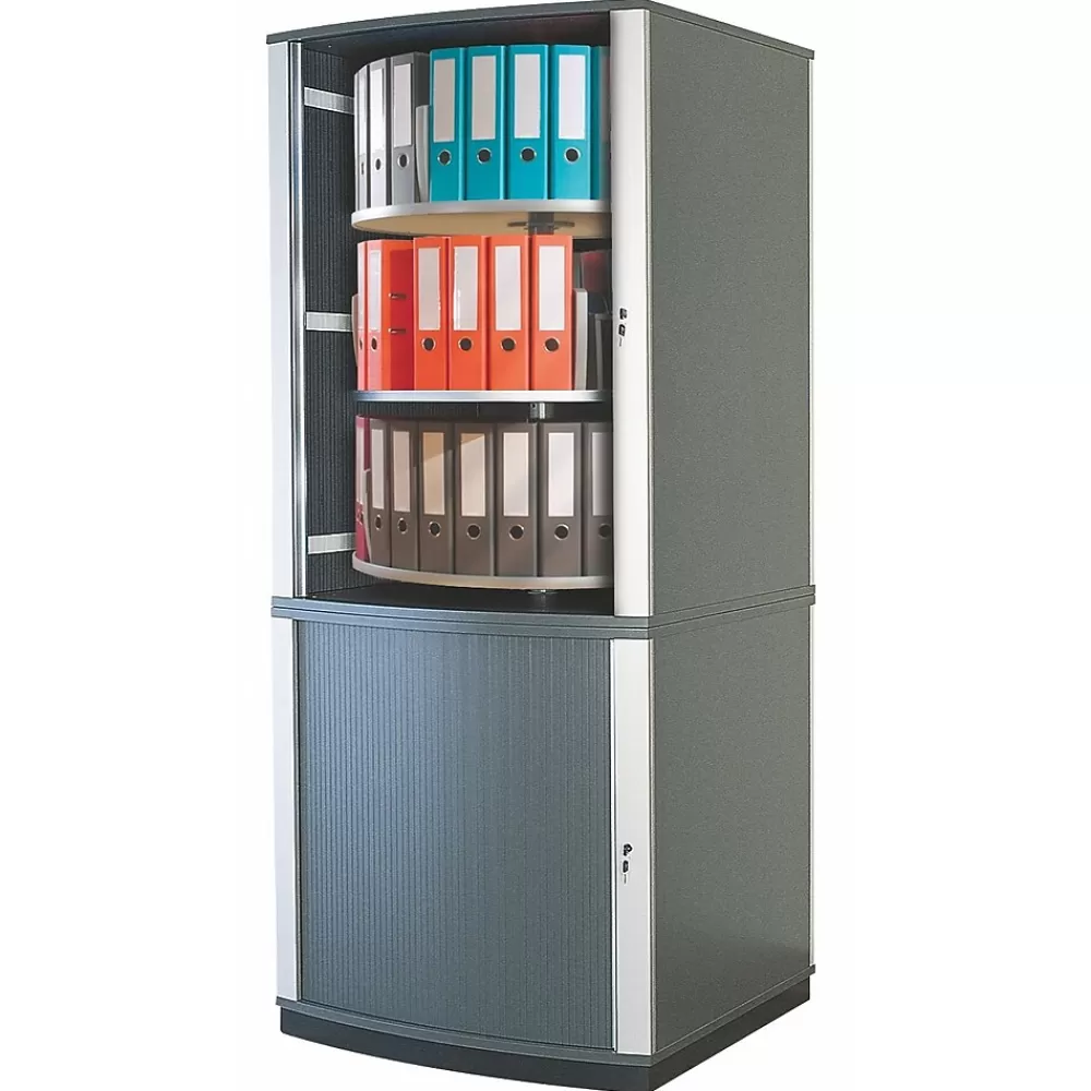 Moll ® 85" Five Tier Lockfile Carousel Cabinet, Graphite Sale