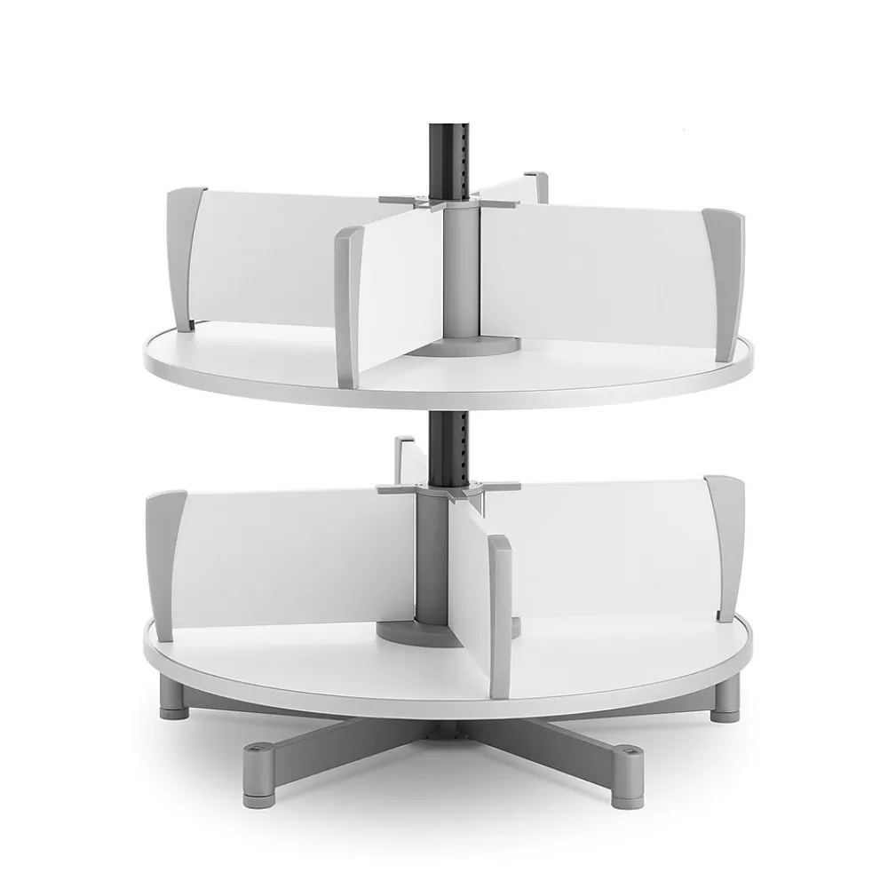 Moll Deluxe 2-Tier Binder & File Carousel Shelving, White (CL2-80) Discount